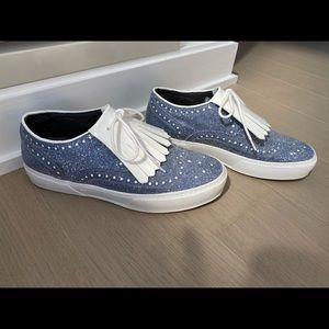 Robert Clergerie Tolka Glitter Fringed Sneakers